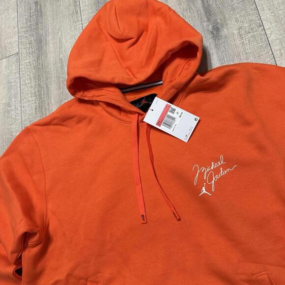 Nike x Wheaties Jordan Flight MVP Fleece Pullover Hoodie Orange DV7576-817 Large - Picture 3 of 5